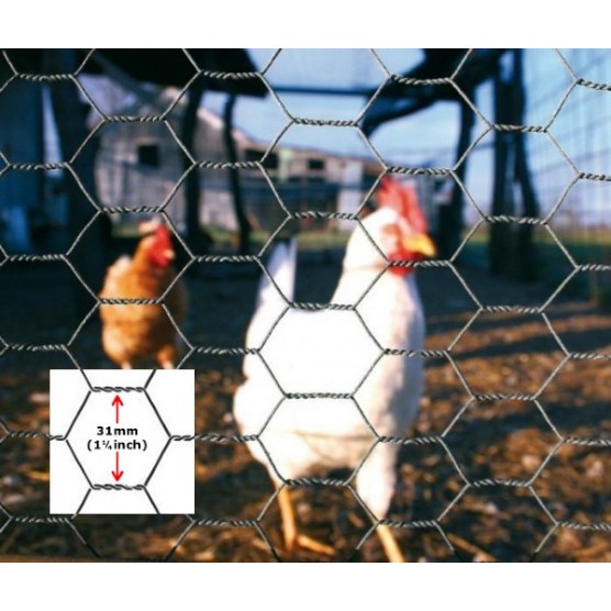 Chicken / Rabbit Wire 1050 x 31 x 50mt (3+ft with 1.1/4" hole x165ft) 19G